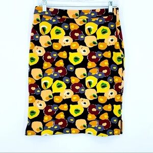 ModCloth Abstract Floral Multicolor Midi Skirt